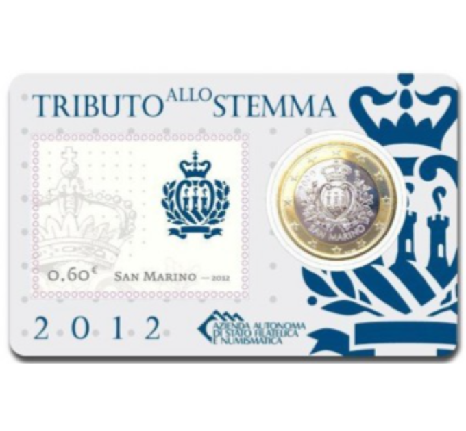 San Marino 1 EURO BU 2012 - 1 EURO + LEIMA