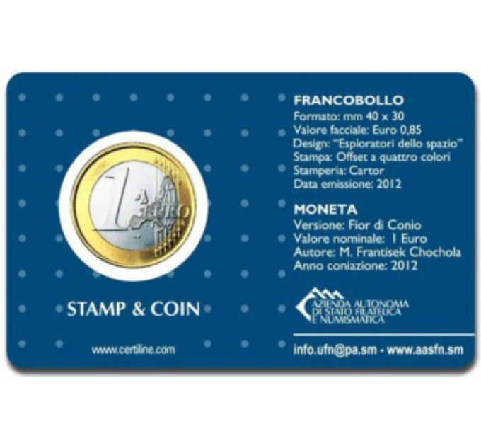 San Marino 1 EURO BU 2012 - 1 EURO + LEIMA