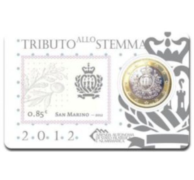 San Marino 1 EURO BU 2012 - 1 EURO + LEIMA