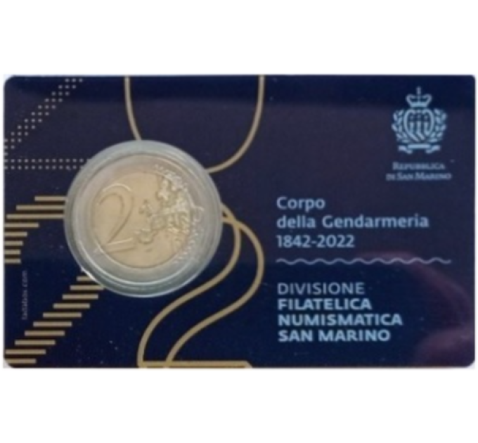 San Marino 2 EURO BU 2022 - 180 vuotta santarmijoukon perustamisesta