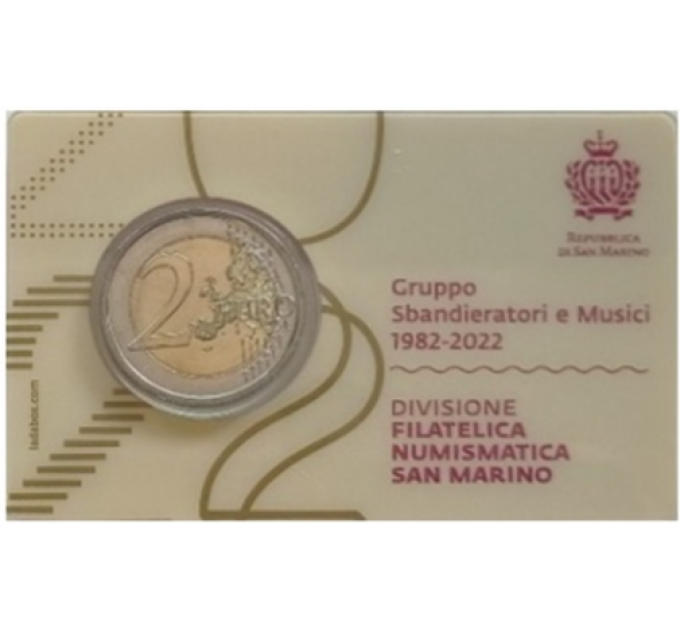 San Marino 2 EURO BU 2022 - 40 vuotta lippujen heiluttajien ja muusikoiden ryhmästä