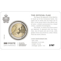 San Marino 2 EURO BU 2024 - San Marinon tasavallan lippu