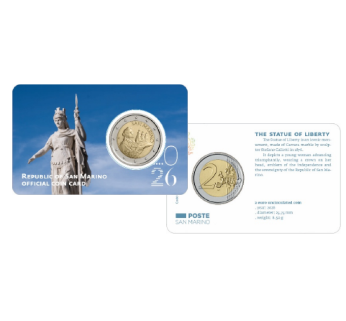 San Marino 2 EURO BU 2026 - Vapaudenpatsaan 150-vuotisjuhla