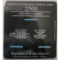 San Marino BU 2003 - 20+50 cent