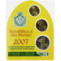 San Marino BU 2007 - 10 Cent and 20 Cent and 2 Euro