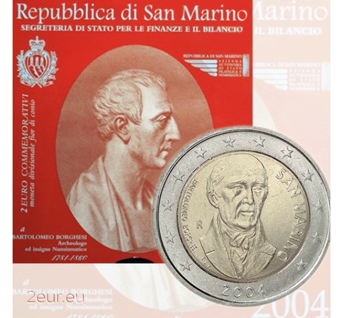 San Marino 2 euroa BU 2004 - Bartolomeo Borghesi