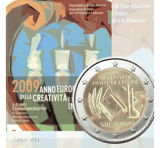 San Marino 2 euroa BU 2009 - Euroopan luovuuden ja innovaation vuosi