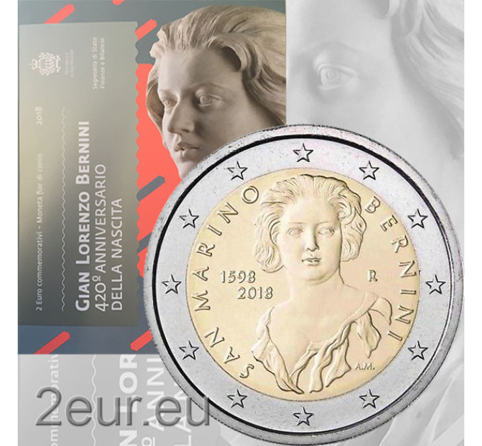 San Marino 2 euroa BU 2018 - 420 vuotta Gian Lorenzo Berninin syntymästä