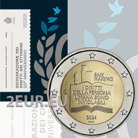 San Marino 2 euroa BU 2024 - julistus kansalaisten oikeuksista ja hallituksen perusperiaatteista