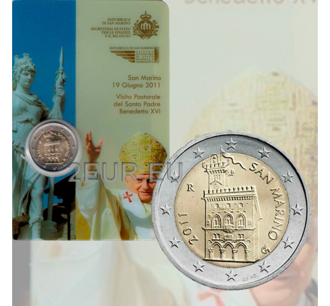 San Marino 2€ BU 2011 - "Paavin vierailu San Marinoon" C/C