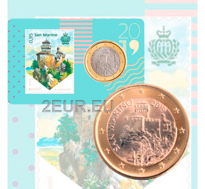 San Marino 2019 - 1€ BU C/C №3 + Leima