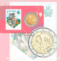 San Marino 2019 - 2€ BU C/C №4 + Leima