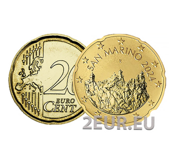 San Marino 20 senttiä UNC 2024