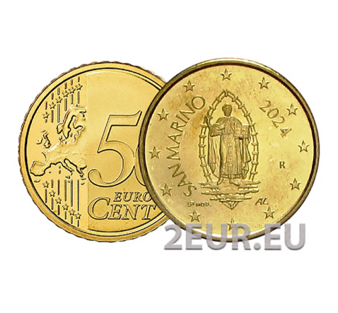 San Marino 50 senttiä UNC 2024