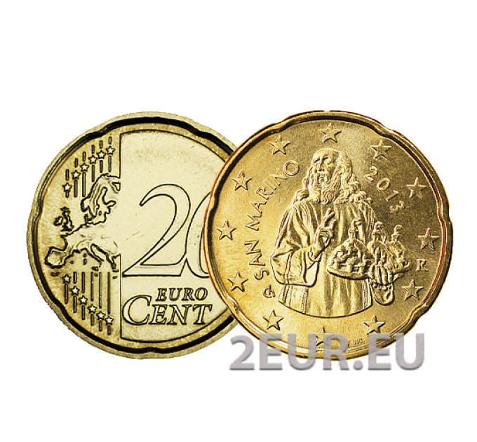 San Marino 20 senttiä UNC 2013