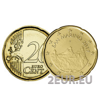 San Marino 20 senttiä UNC 2017