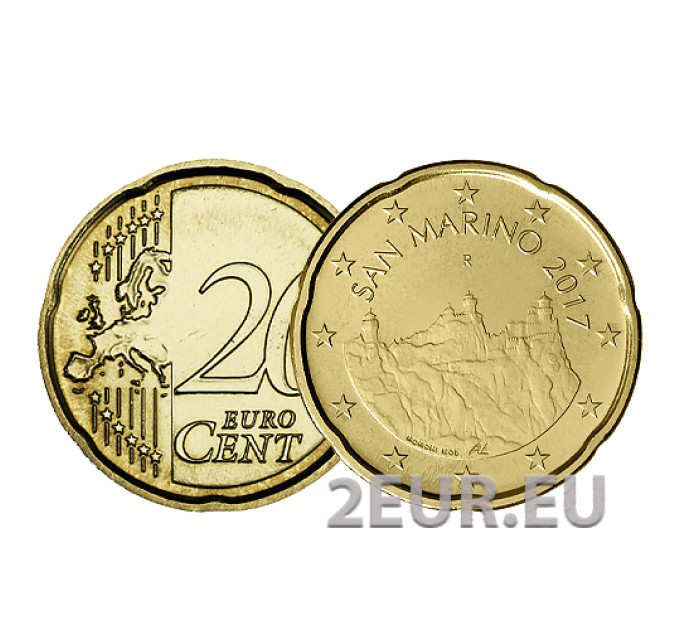 San Marino 20 senttiä UNC 2017