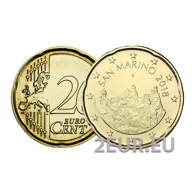 San Marino 20 senttiä UNC 2018
