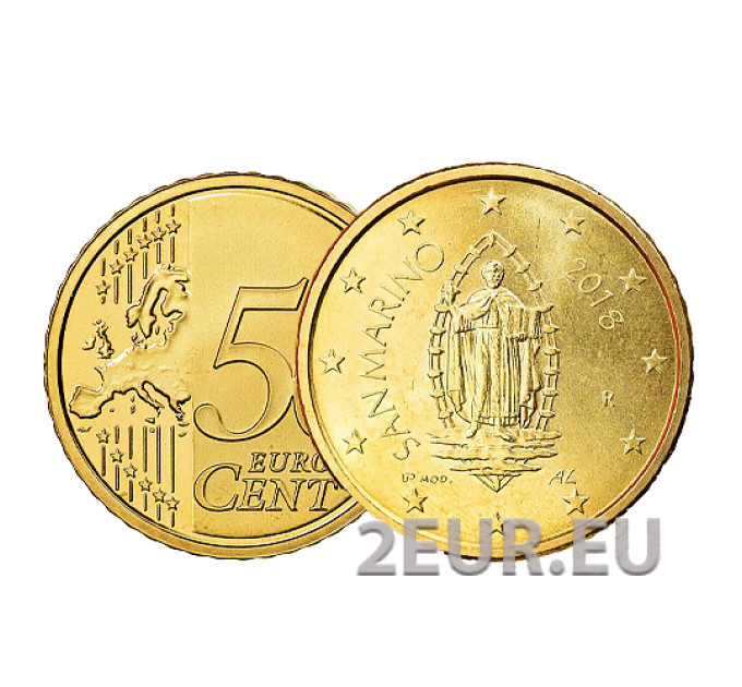 San Marino 50 senttiä UNC 2018