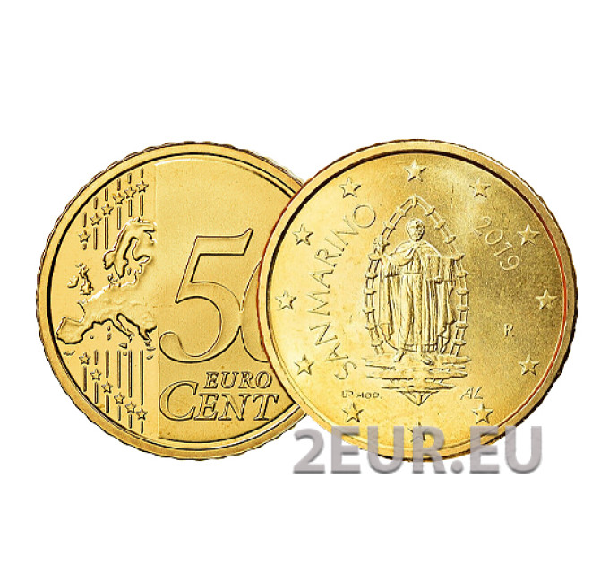 San Marino 50 senttiä UNC 2019