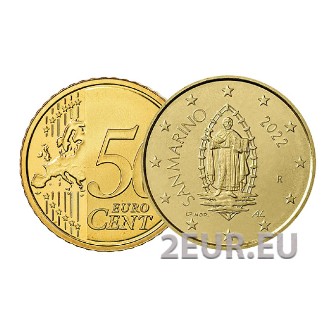 San Marino 50 senttiä UNC 2022