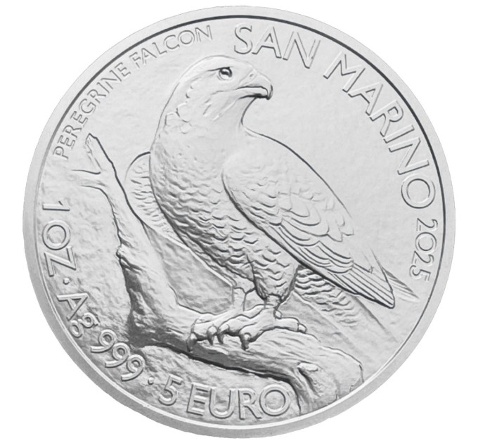 San Marino 5 euroa BU 2025 - Muuttohaukka
