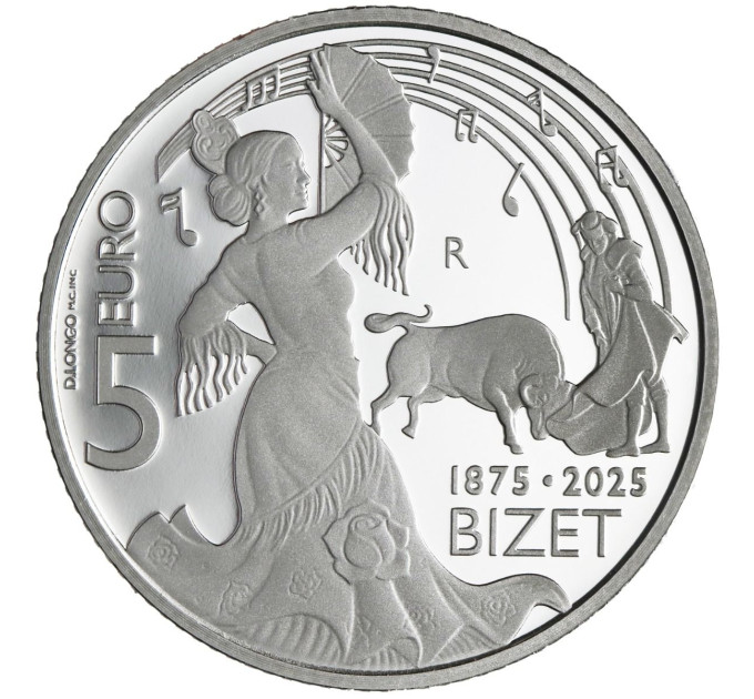 San Marino 5 euroa proof 2025 - Georges Bizet