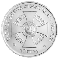 San Marino 10 euroa proof 2023 - 100 vuotta Pyhän Agathan ratsastusritarikunnan perustamisesta