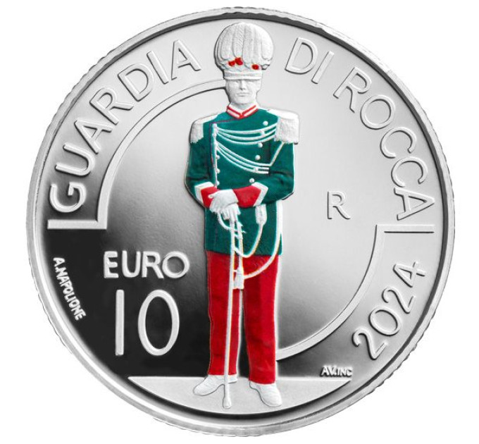 San Marino 10 euroa proof 2024 - San Marinon sotilas- ja poliisijoukot - Linnoitusvartija