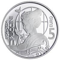 San Marino 5 euroa proof 2024 - Giacomo Puccini