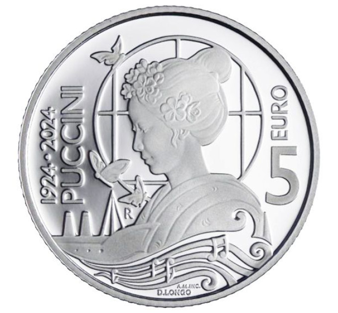 San Marino 5 euroa proof 2024 - Giacomo Puccini