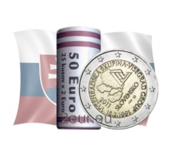 Slovakia 2 euroa UNC rullaa 2011 - Visegrad-ryhmä