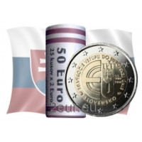 Slovakia 2 euroa UNC rullaa 2014 -10 vuotta Slovakian jäsenyyttä EU:ssa