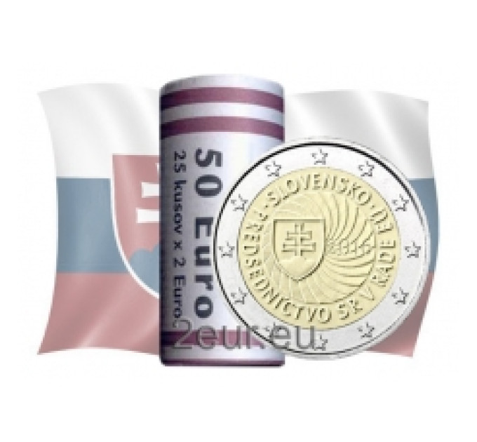 Slovakia 2 euroa UNC rullaa 2016 - Slovakian EU-puheenjohtajuus