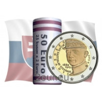 Slovakia 2 euroa UNC rullaa 2019 - 100 vuotta Milan Rostislav Stefanikin kuolemasta
