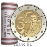 Slovakia 2 euroa UNC rullaa 2022 - 35 vuotta Erasmuksesta