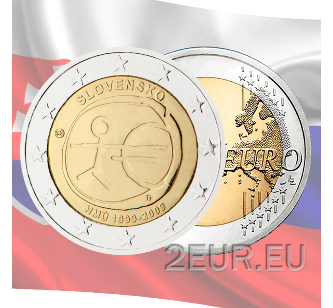 Slovakia 2 euroa UNC 2009 - 10 vuotta Euro - EMU