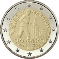 Slovakia 2 euroa UNC 2024 - Kansainvälinen maraton Kosicessa
