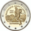 Slovakia 2 euroa UNC rullaa 2025 - 100 vuotta ensimmäisestä jääkiekon Euroopan mestaruudesta