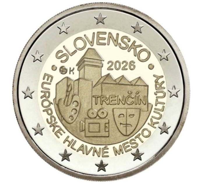 Slovakia 2 euroa UNC 2026 - Trencin