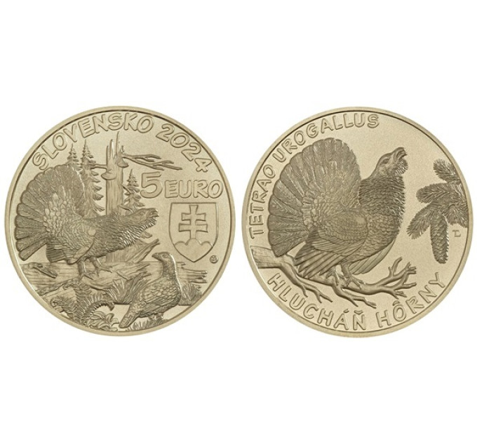  Slovakia 5 euroa UNC 2024 - Fauna and Flora Slovakiassa - Vuorimetso
