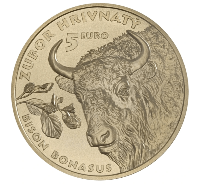  Slovakia 5 euroa UNC 2024 - Fauna and Flora Slovakiassa - Euroopan biisoni