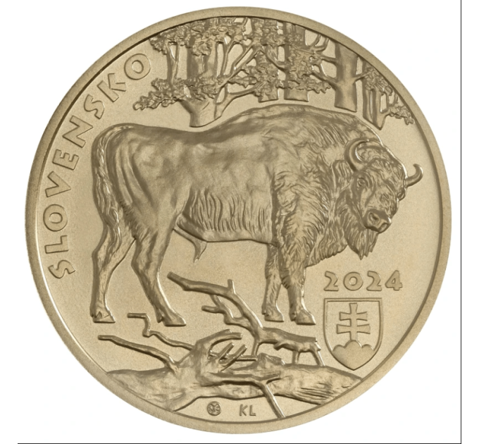  Slovakia 5 euroa UNC 2024 - Fauna and Flora Slovakiassa - Euroopan biisoni