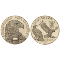 Slovakia 5 euroa UNC 2025 - Fauna and Flora Slovakiassa - Idän keisarillinen kotka