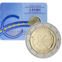 Slovakia 2 euroa BU 2009 - 10 vuotta euroa  