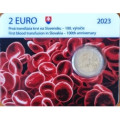Slovakia 2 euroa BU 2023 - 100 vuotta ensimmäisestä verensiirrosta Slovakiassa  