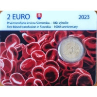 Slovakia 2 euroa BU 2023 - 100 vuotta ensimmäisestä verensiirrosta Slovakiassa  