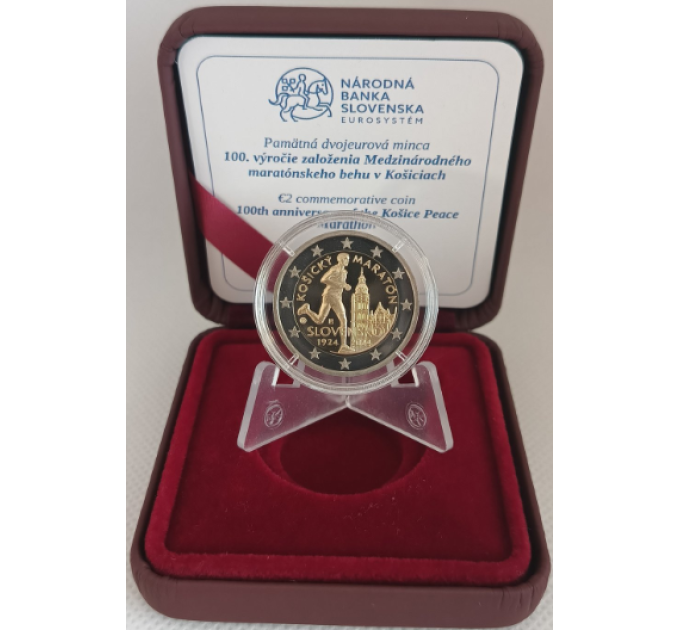 Slovakia 2 Euro proof 2024 - Kansainvälinen maraton Kosicessa