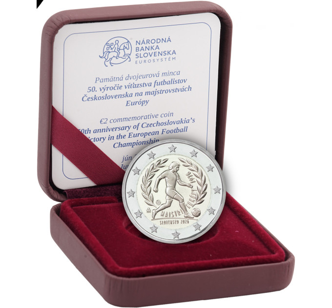 Slovakia 2 Euro proof 2026 - UEFA:n jalkapallon Euroopan mestaruuskilpailut 1976