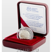  Slovakia 2 Euro proof 2022 - 300 vuotta Manner-Euroopan ensimmäisen tyhjennyskaivosten höyrykoneen rakentamisesta  